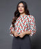 Long sleeve elasticated round neck top